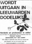 Pagina uit Leeuwarder Courant om voor het raam te hangen